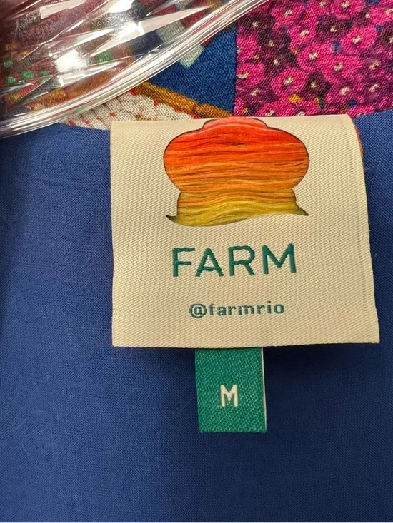 FARM Rio Royal Blue Maxi Dress with Multicolor Tropical Motifs M - Picture 7 of 16